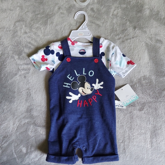 Disney Other - NWT Mickey Mouse Overalls Outfit